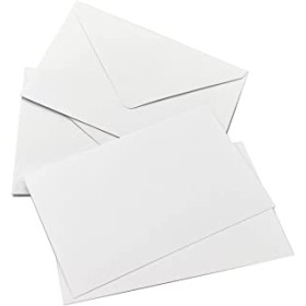 BIGLIETTI E BUSTE F.TO 9 9X14 BIANCO CF 200+200 PZ