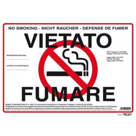 CARTELLI VIETATO FUMARE  23HX32 CM