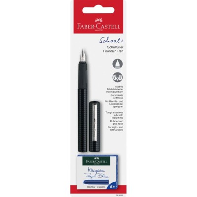 PENNA STILOGRAFICA SCHOOL COL. NERO + 6 REFIL BLU