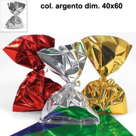 BUSTE REGALO PPL MET. 40X60 CF. DA 50 PZ ARGENTO