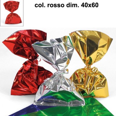 BUSTE REGALO PPL MET. 40X60 CF. DA 50 PZ ROSSO