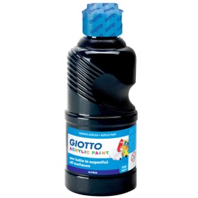 TEMPERA GIOTTO ACRILICA 250 ML COL. NERO FILA