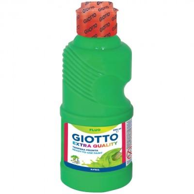 TEMPERA GIOTTO LAVABILE 250 ML COL. FLUO VERDE