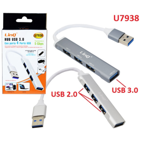 ADATTATORE HUB USB CON 4 PORTE USB