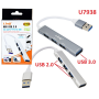 ADATTATORE HUB USB CON 4 PORTE USB